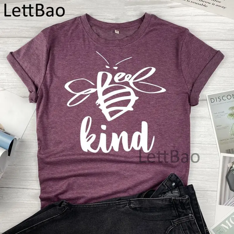 

Bee Kind Summer Women T-shirts Casual Tops Korean Style Ulzzang Tees Harajuku Fashion Hip Hop Korean Style T Shirts Clothes