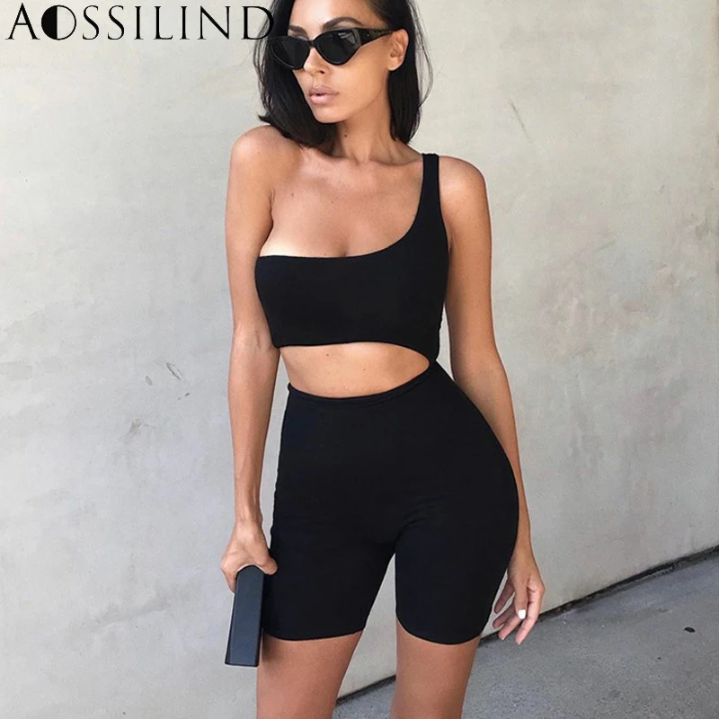 

Женский комбинезон на одно плечо, без рукавов