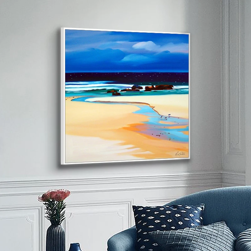 DIY Цифровая масляная краска пейзаж живопись художественная ручная роспись