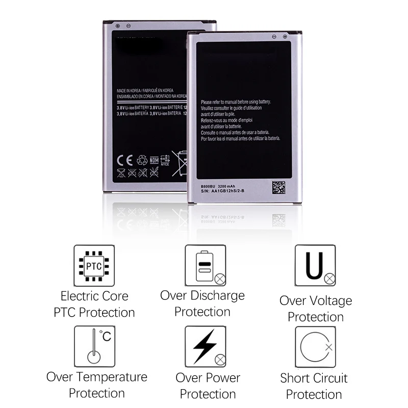 Оригинальный аккумулятор для телефона Samsung Galaxy Note 3 3200 мАч N9005 N9000 B800BU батареи