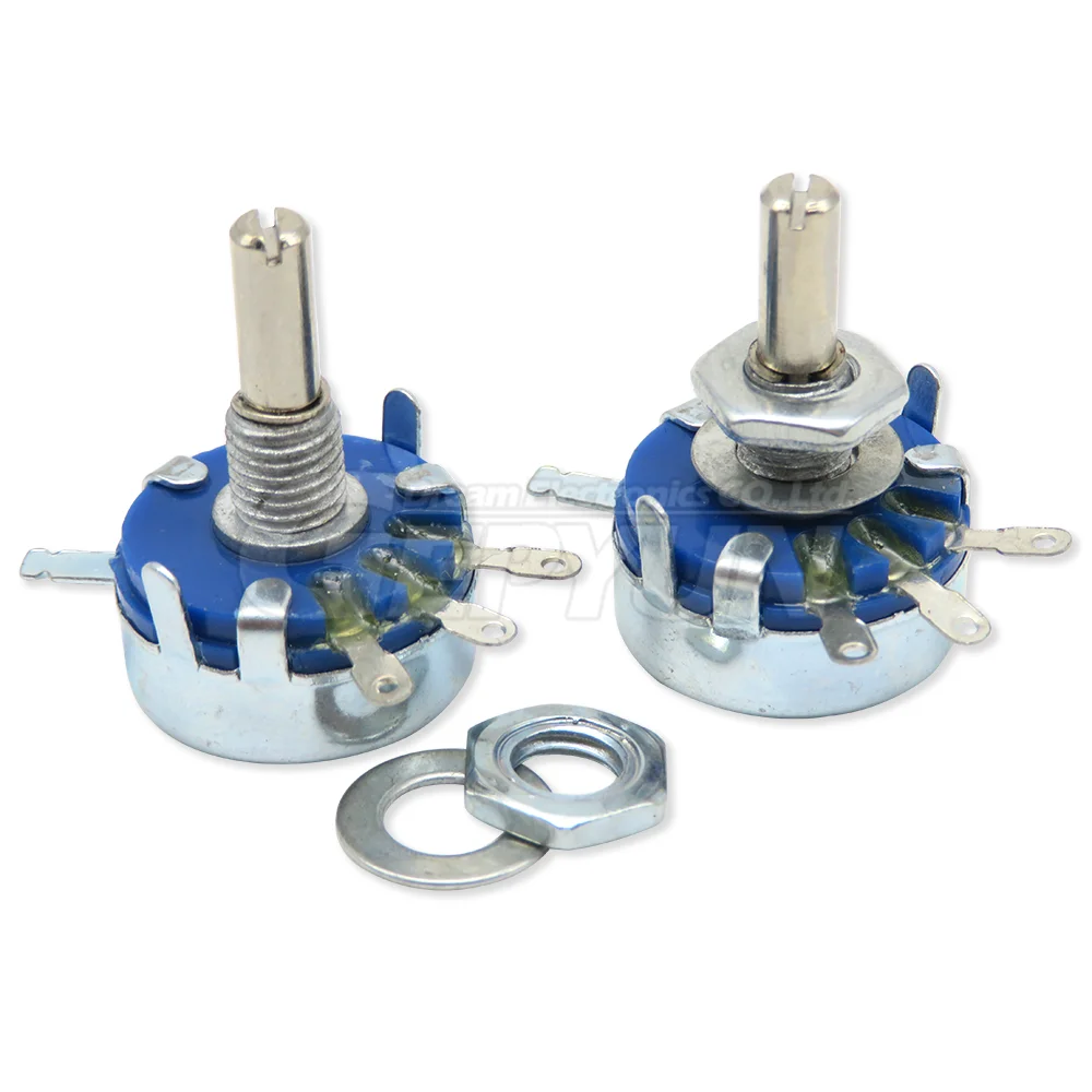 2 шт. фрикарбоновый потенциометр 470R 1K 10K 47K 4K7 100K 470K 220K 1K5 22K 1M ohm 3-клеммный круглый