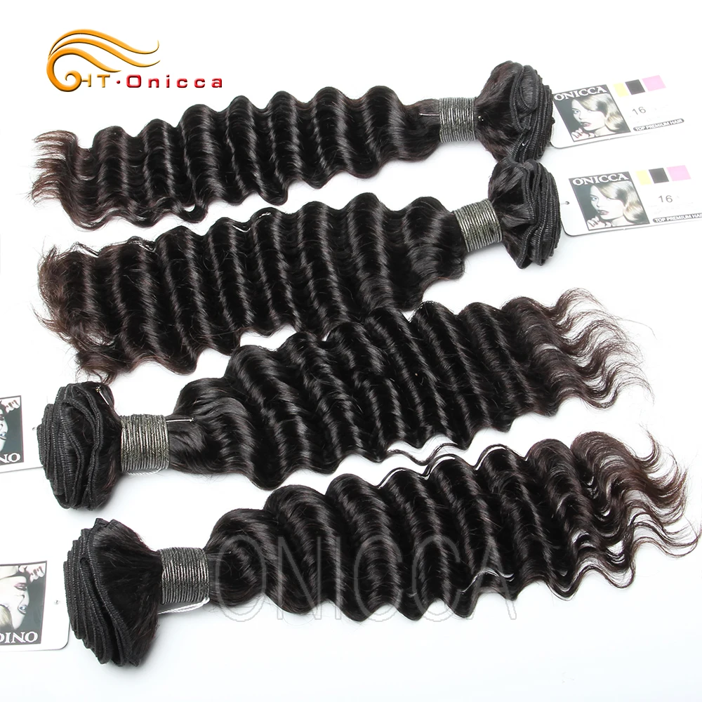 Перуанские волосы глубокая волна пряди наращивание волос натуральный Цвет 100%