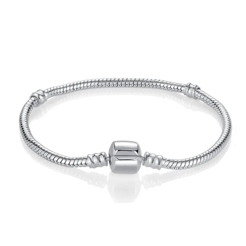

Fashion Classic Oval Clasp Snake Chain Exquisite Bracelet Suitable For Women European Charm DIY Jewelry Making Gifts