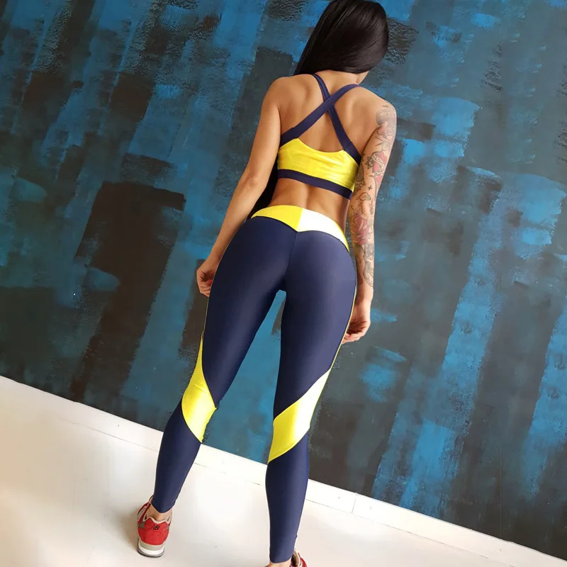 AMARELO тренировочная одежда для женщин набор йоги фитнес-спортзал Спортивные