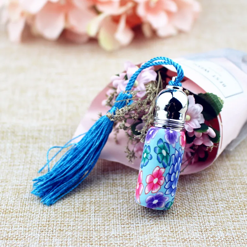 

20pcs/lot 6m 10ml Glass Roll On Bottle Empty Polymer Clay Perfume Bottle Refillable Essential Oil Vials with Roller Ball
