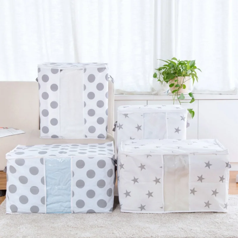 Non-Woven Family Divider Organiser Quilt Bag Holder Organizer Save Space Organizador Bed Under Closet Storage Box Clothes | Дом и сад