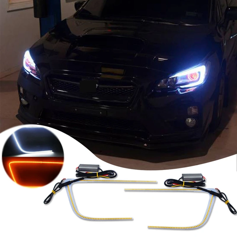 

Car Dynamic LED Daytime Running Light Angel Eye DRL with Turning Light for Subaru WRX/STI Legacy 2015-2017