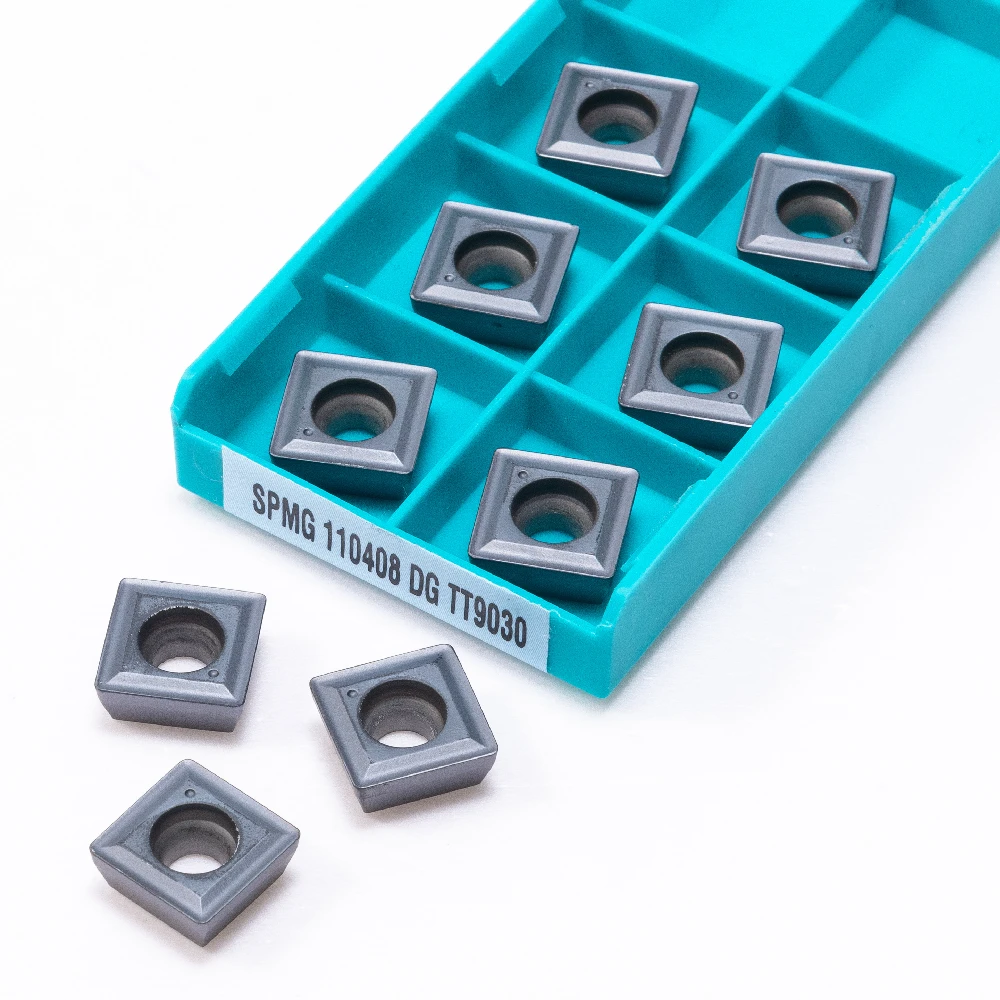 10 шт. Карбидный фрезерный резец SPMG110408 DG TT9030 TT8020 SPMG 110408 TT 9030 8020 Острота лезвия токарного станка для металлической обработки.