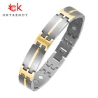 Большие браслеты OKtrendy из нержавеющей стали, очаровательный магнитный браслет золотого цвета, браслет для мужчин и женщин, ювелирные изделия, подарок на запястье