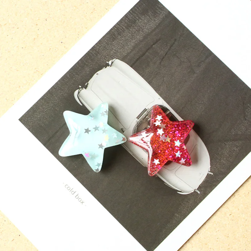 Милые Креативные наклейки Qiyue с блестками и пятиконечными звездами из смолы для