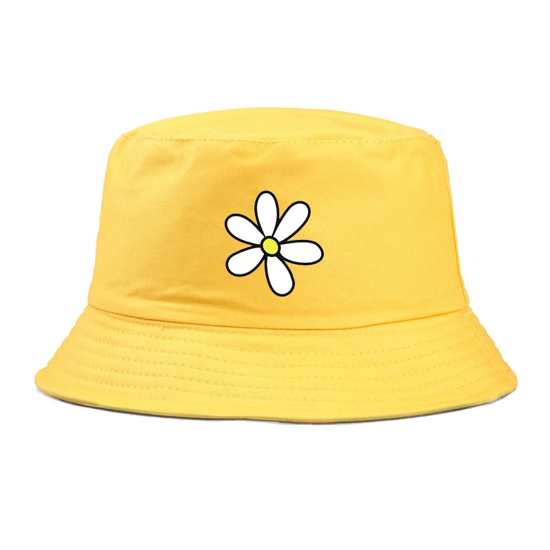 

2019 cute flower Bucket hat fashion men and women street wild visor summer outdoor leisure basin cap women fisherman hat beanies