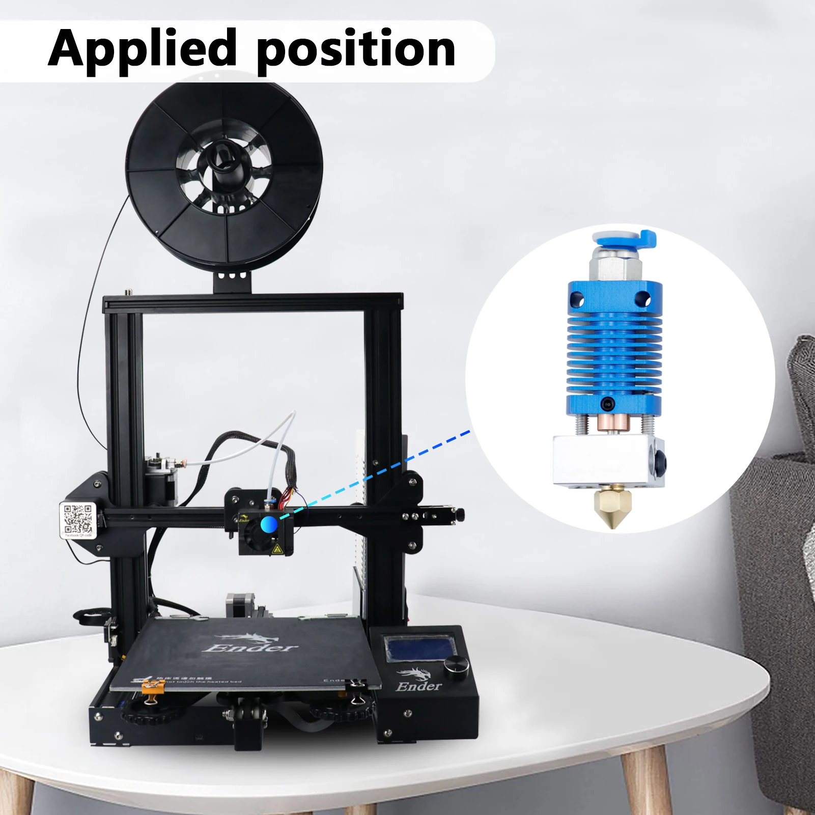 High quality MK8 assembly extruder hot end kit for Ender 3 CR10 printer 1.75 mm 0.4 mm nozzle heating block 3D printer parts High quality MK8 assembly extruder hot end kit for Ender 3 CR10 printer 1.75 mm 0.4 mm nozzle heating block 3D printer parts