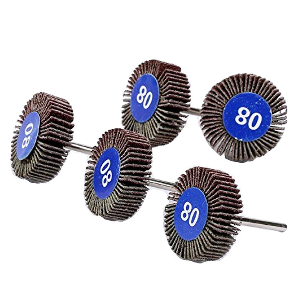 

5pcs Grinder Polishing Abrasive Shank Power Disc Rotary Tool Durable Accessories Sanding Flap Wheels