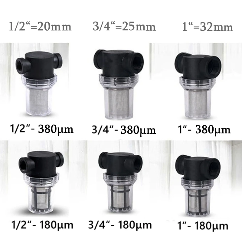40/80 сетчатый пластиковый прозрачный ирригационный фильтр фитинги для