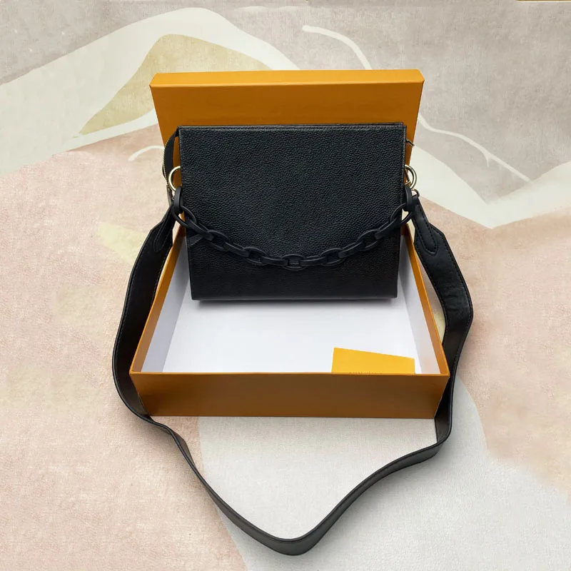 

New old flower embossed wash bag luxury design chain single shoulder armpit bag hand envelope bag messenger bag fast delivery