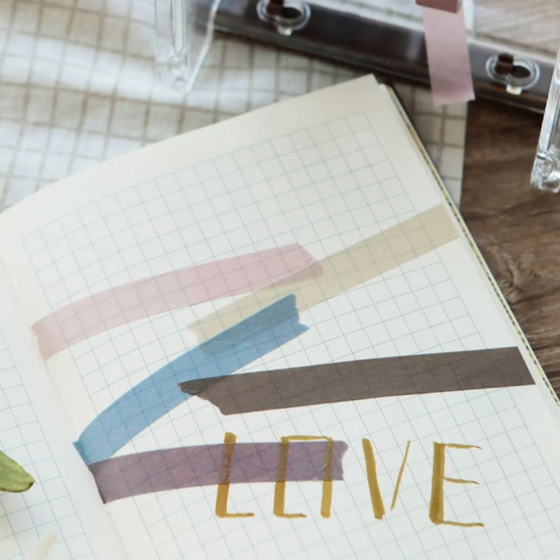 

8Rolls/Set Masking Tape Adhesive DIY Decorative Retro Album Stickers Washi Tape Solid Color Scrapbooking