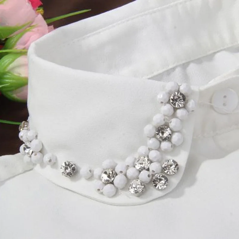 Полурубашка Женская со съемными бусинами и цветами подвеска лацкан ложный