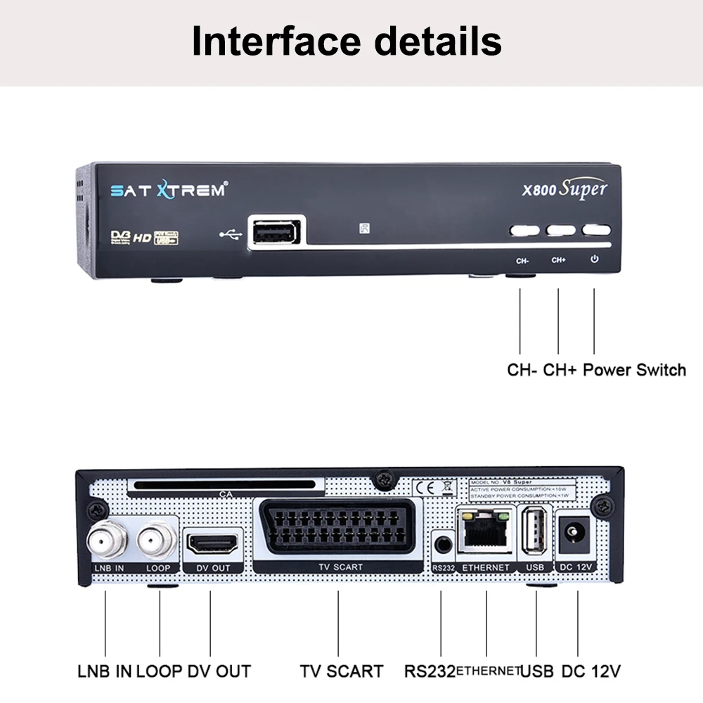 SATXTREM X800 супер ТВ-тюнер DVB S2 спутниковый декодер Clines Europe Cline для 1 года IP tv Receptor DVB-S2 Full HD Wifi приемник