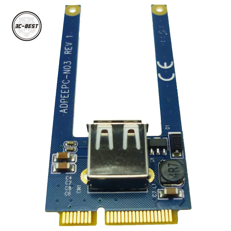 

Mini PCI-E USB 2.0 Adapter Mini PCIE PCI Express to USB Converter