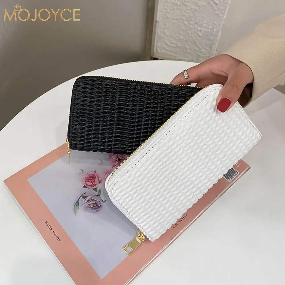 

Vintage Women PU Leather Pure Color Long Wallet Money Bag Casual Ladies Small Handbags Day Clutches Mini Purse Card Holder