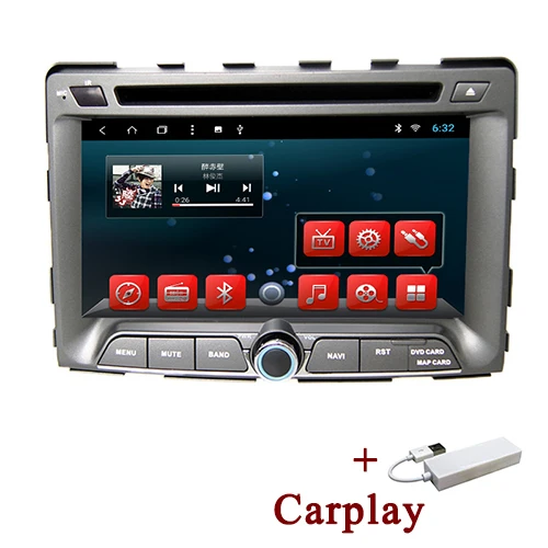 YAZH 2 Din автомагнитола CD dvd-плеер для Ssangyong Rodius 2004/Rexton 2006/STAVIC/Micro Stavic Android стерео Мультимедиа gps SWC - Цвет: with carplay