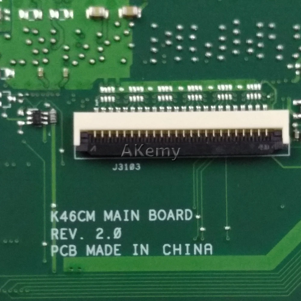 

Akemy K46CB/K46CM Laptop motherboard For Asus K46CB K46CM K46C K46 Test original mainboard I3 CPU GT630M