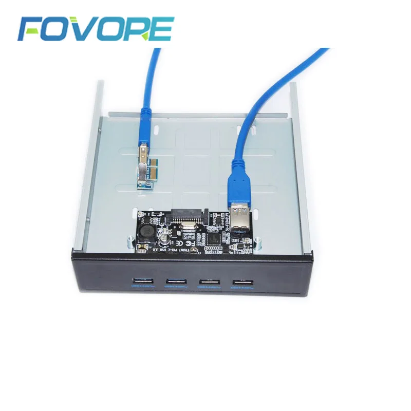 Рассеиватель PCI E на 4 порта USB 3 0 с картой 5 25 дюйма передняя панель USB3 хаб сплиттер