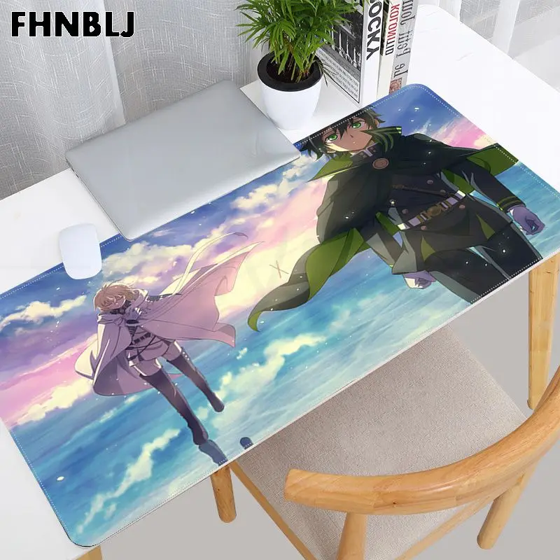 

Owari No Seraph Hot Sales Large Mouse pad PC Computer mat Size for large Edge Locking Speed Version Game Keyboard Pad