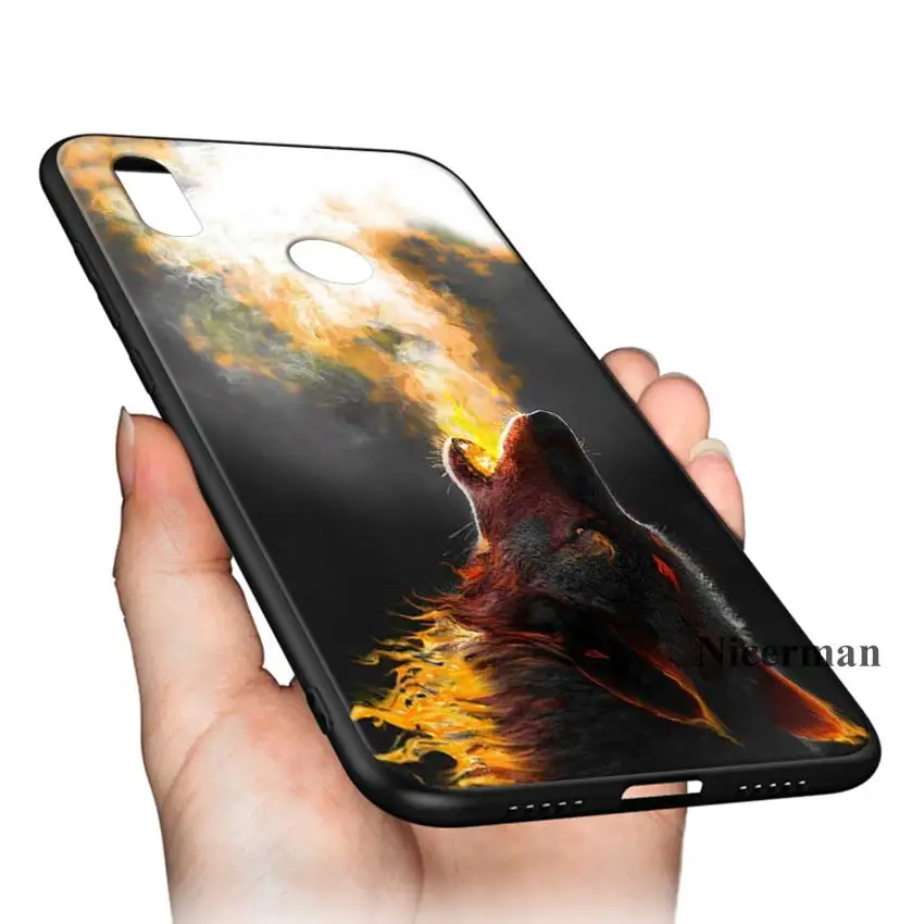 Силиконовый чехол с бантом чехол для Redmi 8A 7 7A 6 6A 5 4X K20 Plus Pro S2 Y3 GO Примечание фотоаппаратов моментальной печати 8 7 7S 6 5 4X4 5+ волк на снежную погоду