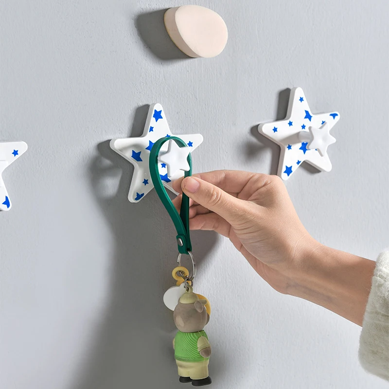 

Креативный настенный держатель в форме звезды, крючки для одежды, подвесной кухонный крючок для хранения ключей