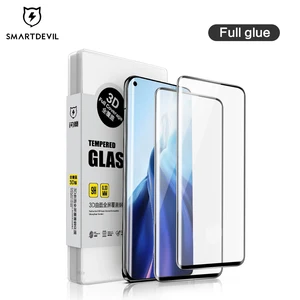 smartdevil full glue screen protectors for xiaomi mi 11 10 10s 10pro 10 ultra full glue glass hd anti blue ray green light glass free global shipping