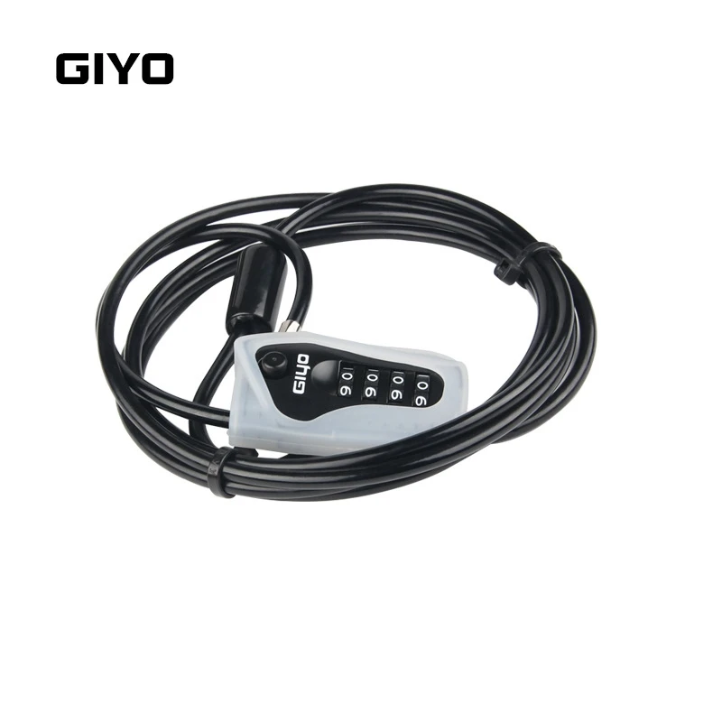 

GIYO L-03 Bicycle Cable Lock Ski Motorcycle Locks MTB Bike Anti Theft 4 Digit Password Helmet Wire-Lock