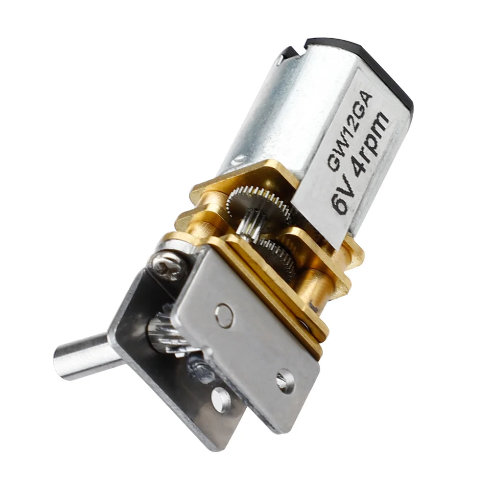 GW12GA-4 DC 6V маленький червячный редуктор низкоскоростной двигатель ультра