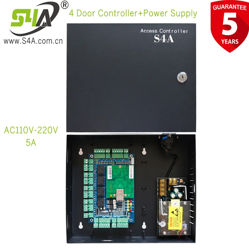 TCP/IP панель управления доступом с 12В 5А металлическим блоком преобразователя