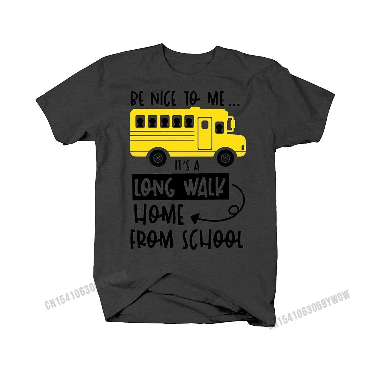 Футболки хлопковые с надписью Be Nice to me It Is a Long Walk Home из школы смешные для водителя