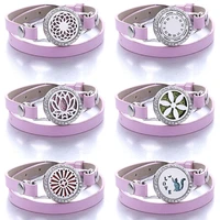 new aroma diffuse jewelry pink stainless steel lockets bracelet perfume aromatherapy essential oil bracelets with wristbands