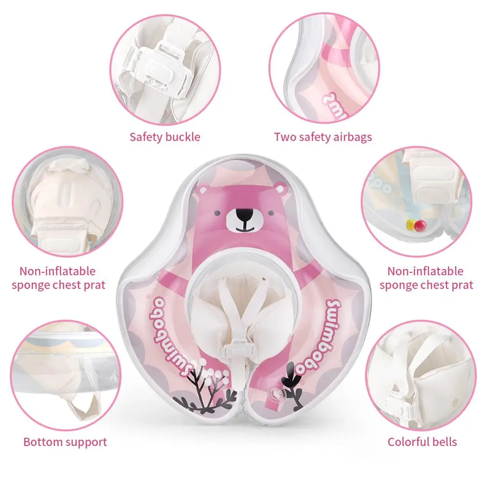 

Baby Swimming Float Inflatable Infant Pink Floating Ring Kids Swim Pool Accessories Rings Toddler Circle Toys Bathing Summer