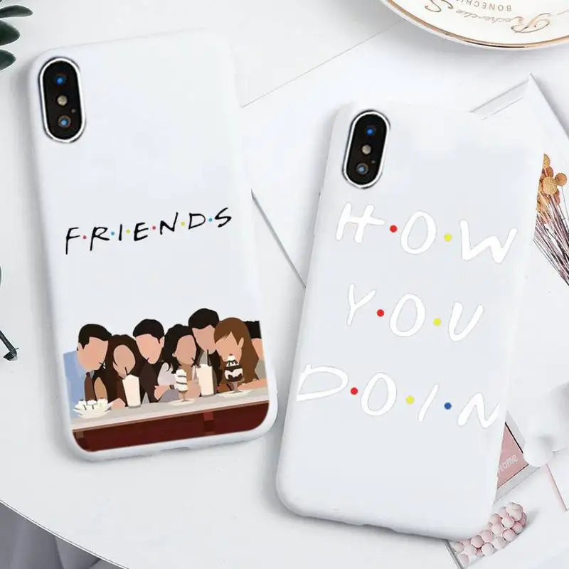 

Friend Tv Show How You Doin Phone Case For IPhone 6 6s 7 8 Plus X Xs Xr Xsmax 11 12 Pro Promax 12mini Candy White Silicone Cover