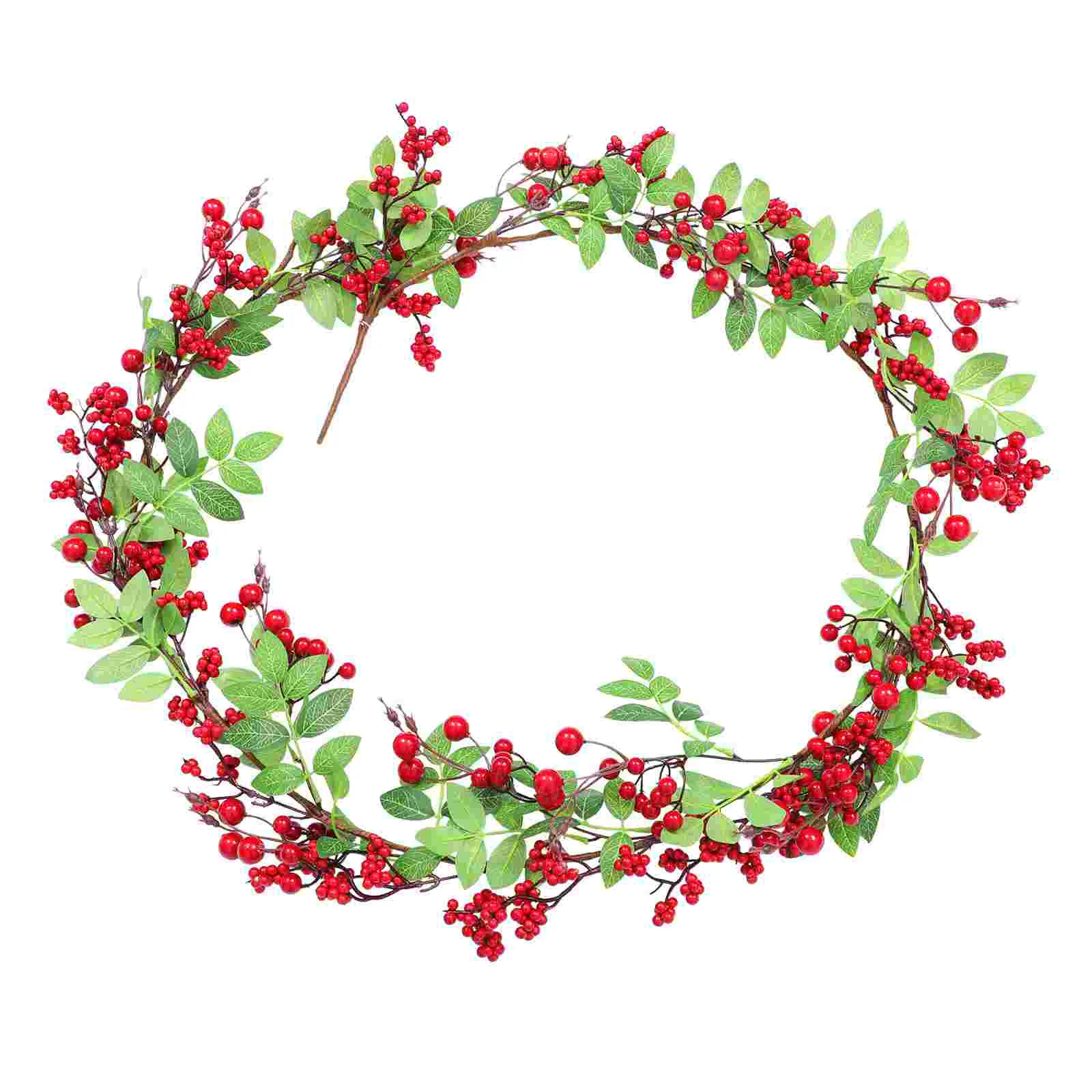 

1Pc Xmas Simulated Rattan Hanging Decor Lifelike Red Fruit Plant Rattan Pendant