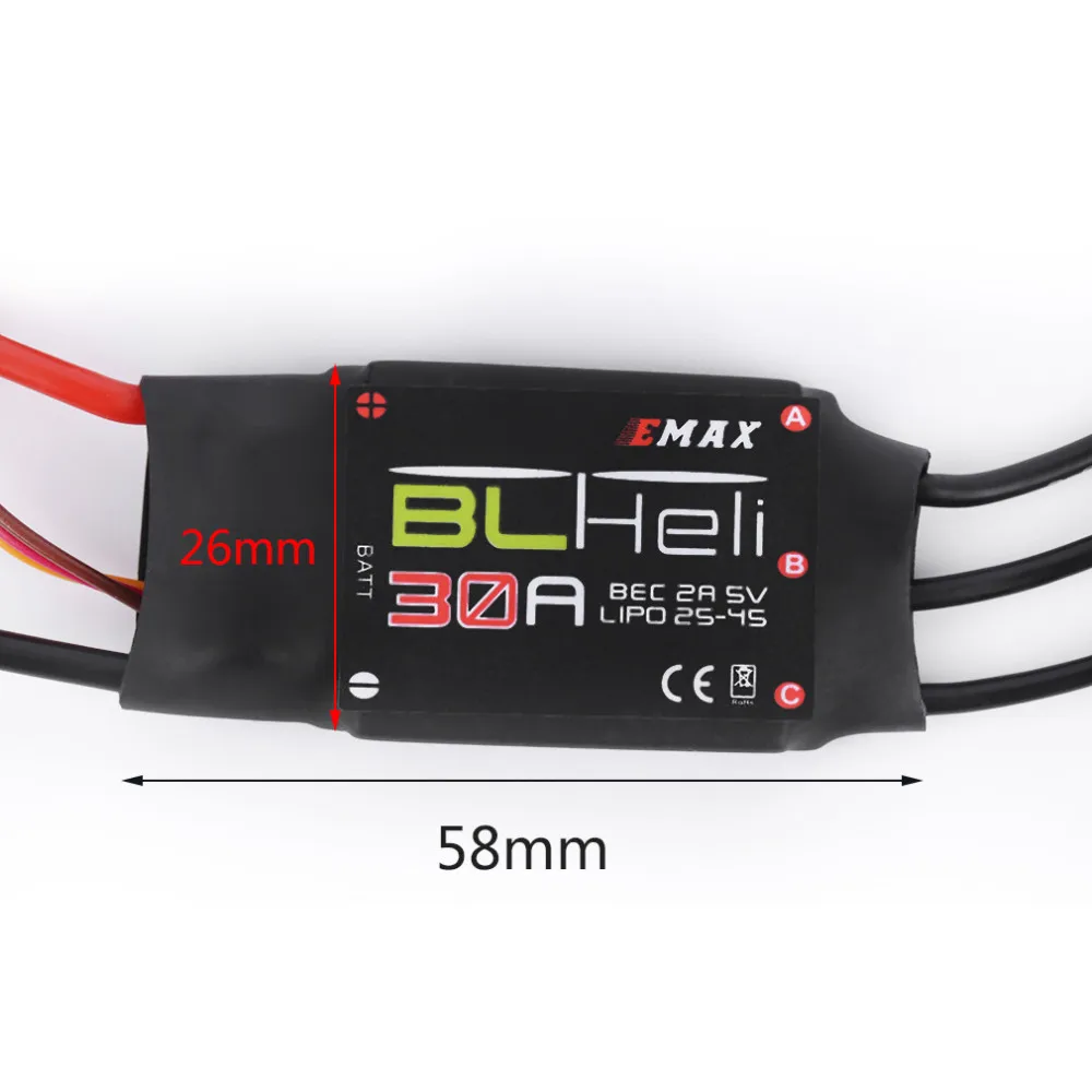 Контроллер скорости Emax 12A 20A 30A BLHELI ESC для радиоуправляемого дрона FPV сделай сам