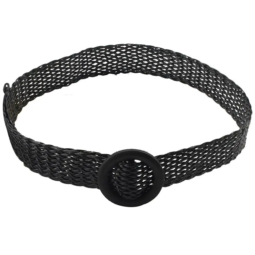 Женский плетеный ремень для женщин круглая деревянная Пряжка дизайнерский