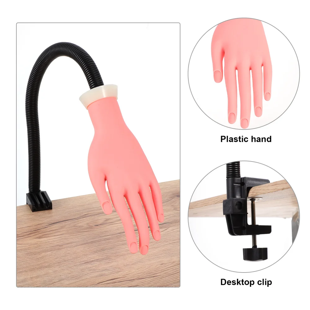 

1Pc Flexible Hand Model Nail Practice Fake Hand Manicure Training Hand