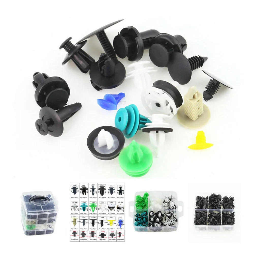 

New 620PCS Set Of Car Body Push Pin Rivets Car Bumper Repairing Kits Fastener Clip Expansion Clips Auto Plastic Clips Fasteners