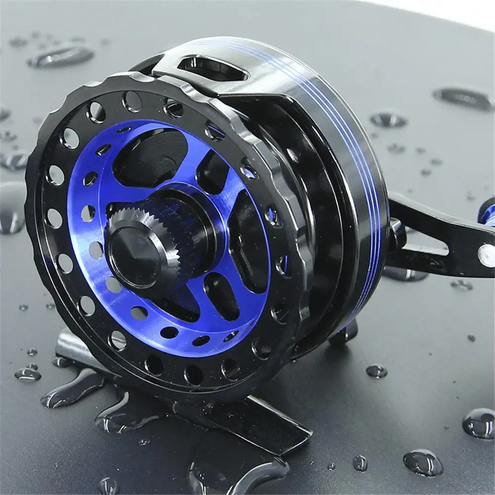 

Metal Fishing Reels Front Raft Wheel Anti-slip Hand Handle Winter Ice Fishing Supplies Aluminum Spool Wheel Casting Reel