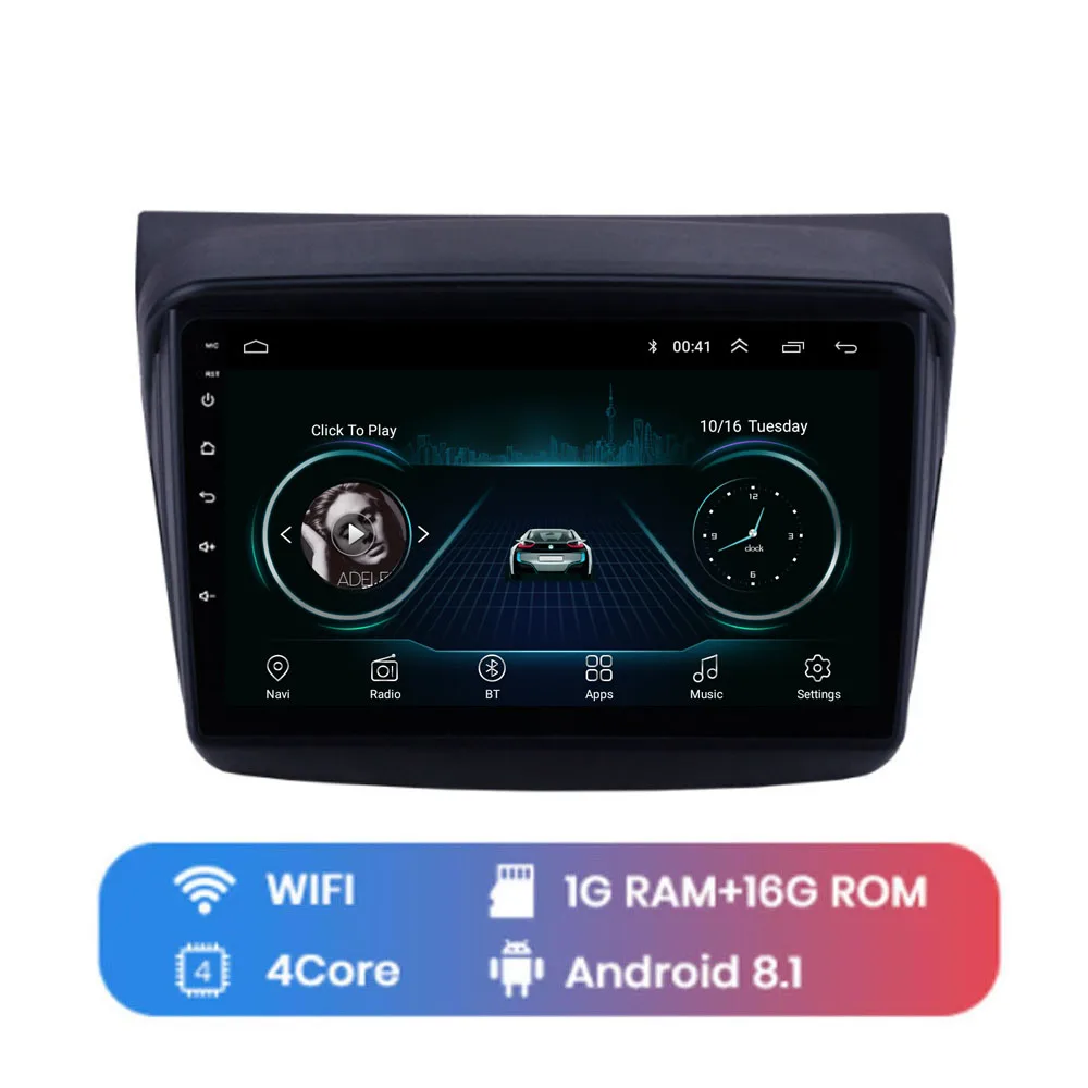 WIFI (1G 16G) 4G LTE Android 8,1 для MITSUBISHI PAJERO Sport/L200/2006+ Triton/2008 Мультимедиа стерео автомобильный dvd-плеер навигация gps радио - Цвет: WIFI (1G 16G)