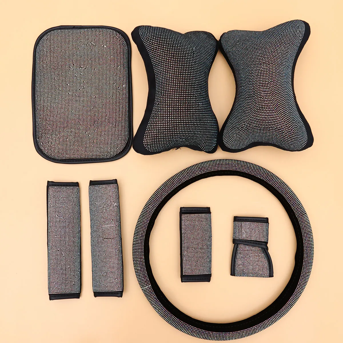 8 шт. Набор чехлов для салона автомобиля Стразы защитный чехол на руль