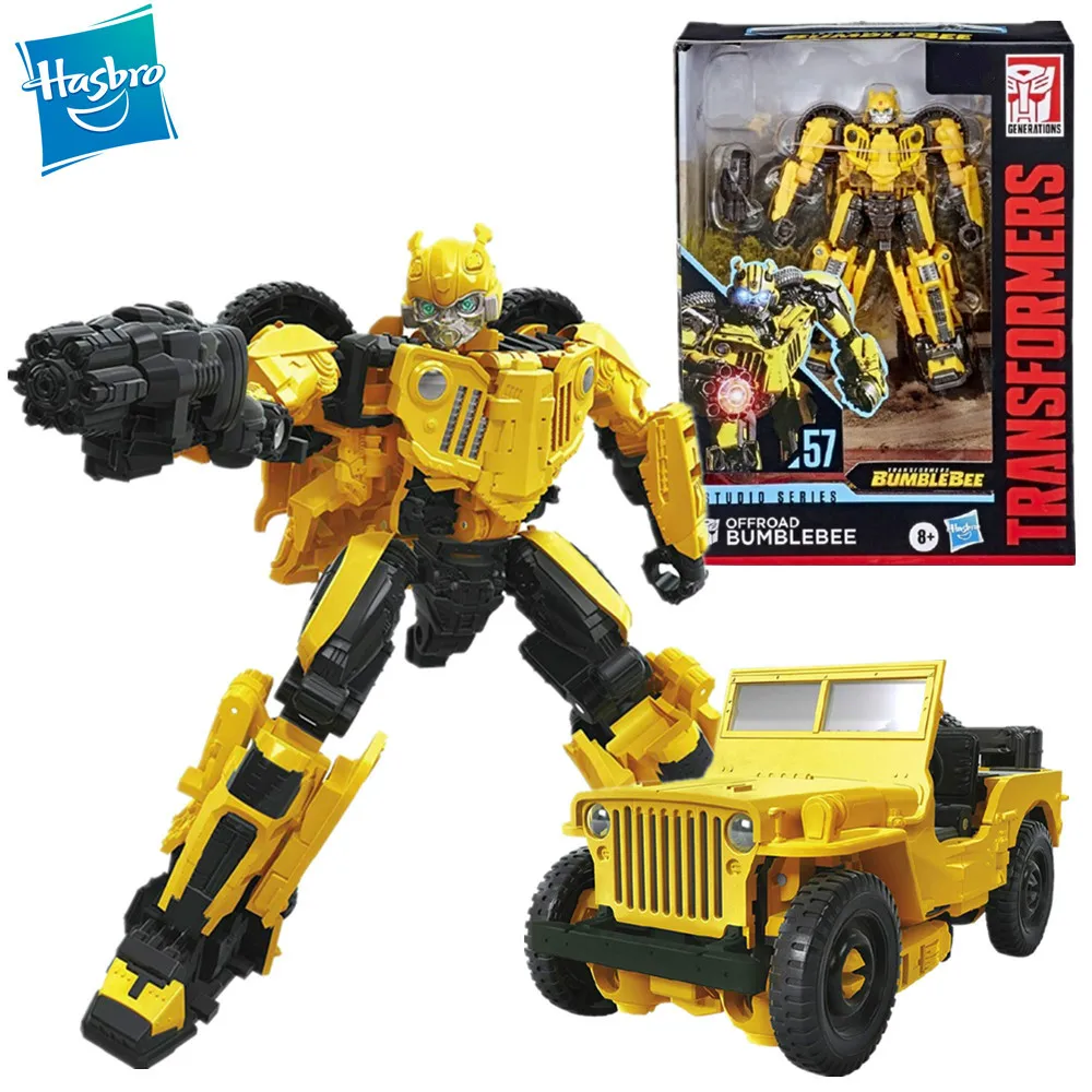 

Original Hasbro Transformers Bumblebee Movie Studio Series 57 Deluxe Class Movie Willys Jeep Bumblebee Action Figure Model Toys