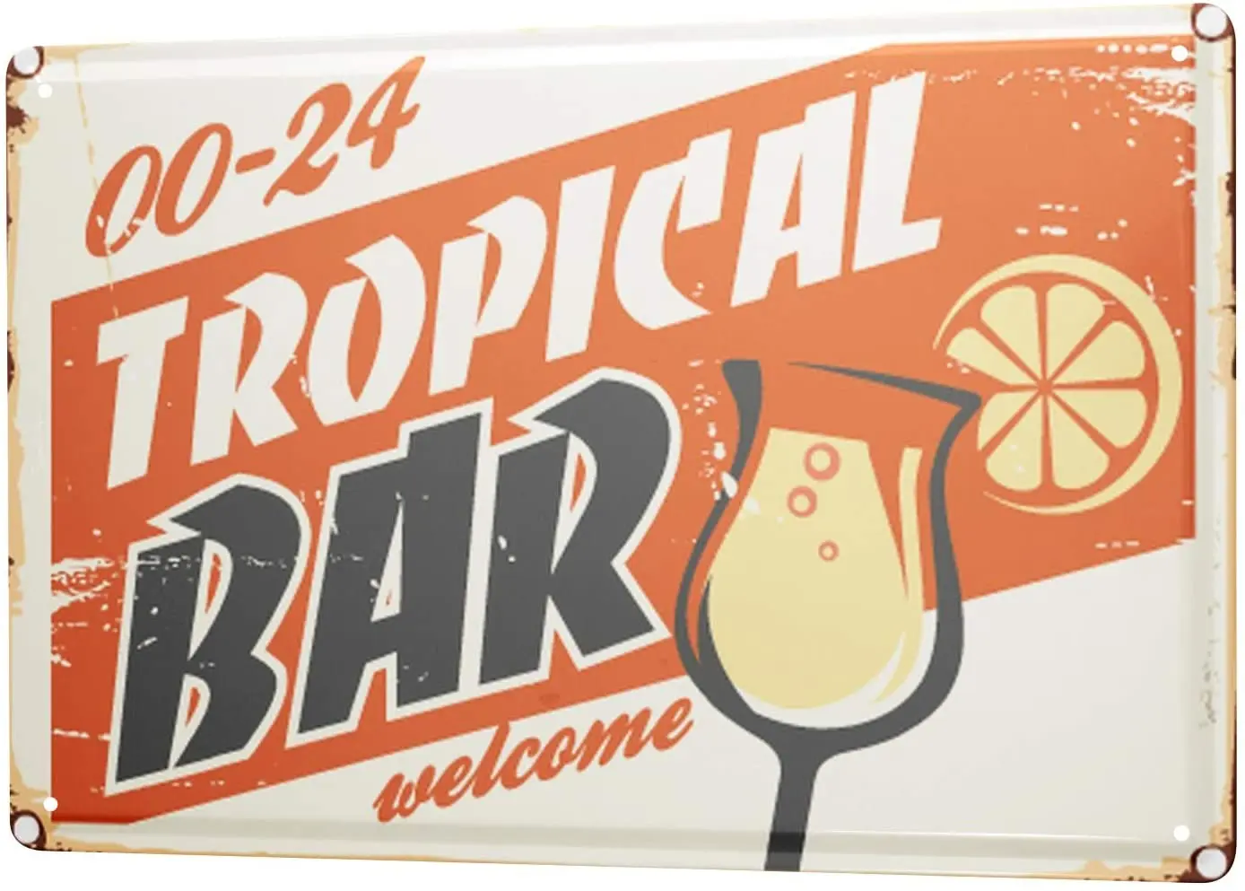 

С тех пор, как 2004 Луженая листовая сталь плакат мотив стикер «тропический бар» Кухня мотив