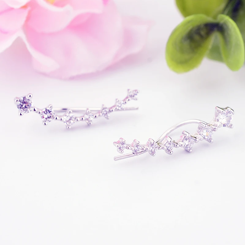 Authentic 925 Sterling Silver CZ Exquisite Shiny Bubble Drop Earrings for Women Jewelry Valentine's Day Gifts | Украшения и