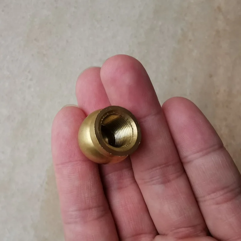 4 шт./лот НЕОБРАБОТАННАЯ латунь M12 20 мм шариковая гайка/m10 гайка для винтажных ламп